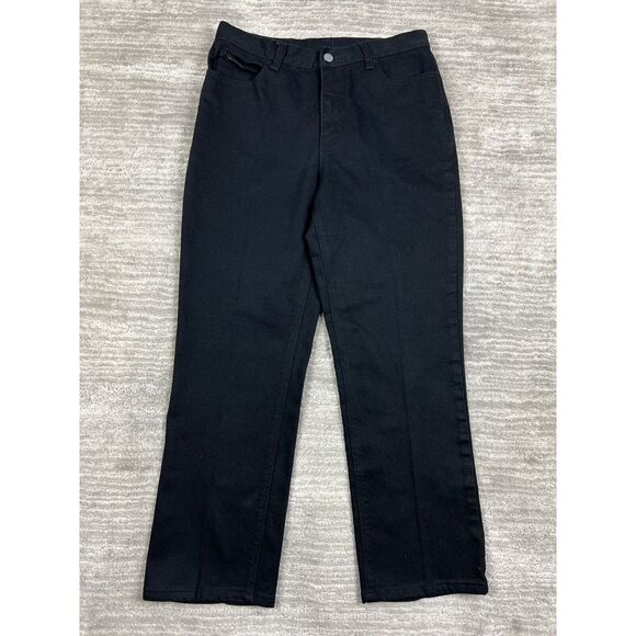 New York & Company Jeans Womens 8 Black‎ Straight Leg Casual - Picture 1 of 11